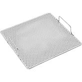 KodMtiz 304 Stainless Steel Fryer Screen with Handles, 13.5" x 13.5" Silver Fryer Oil Screen, 4mm Skimmer Strainer with Solid Screen for Commercial Kitchens &amp; Restaurants