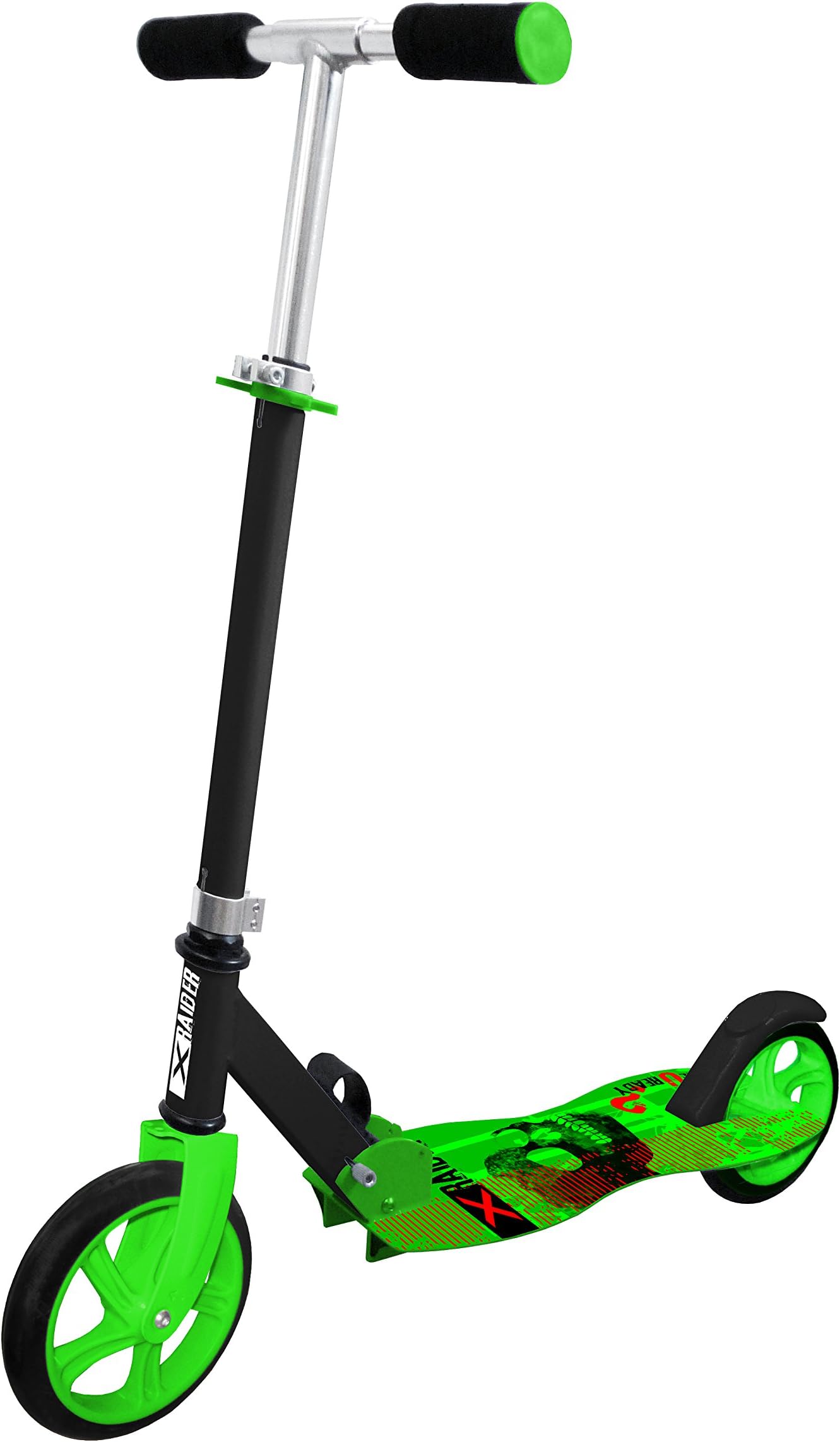 Scooter Shaped, Folding Scooter, with wheels large Telescopic Pole and Safety Lock, Aluminium Table, Children Scooter, Scooter, Mono Skate with X-Rider Graphics.