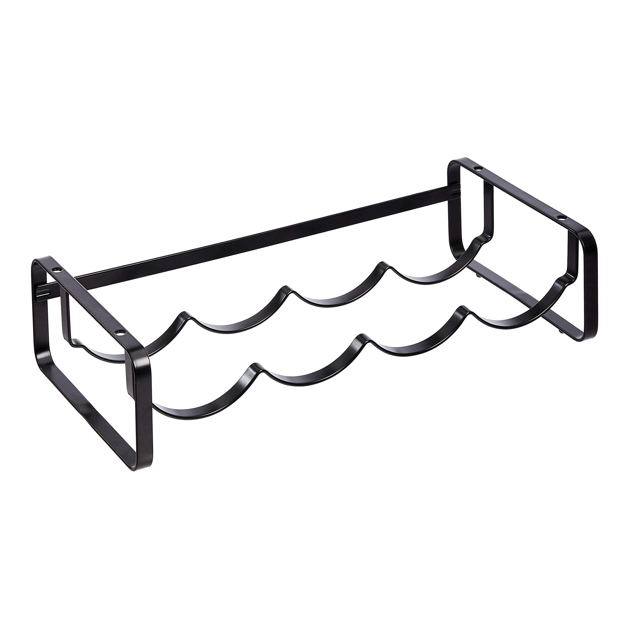 Amazon Basics Tabletop Stackable Wine Rack, Large, Black