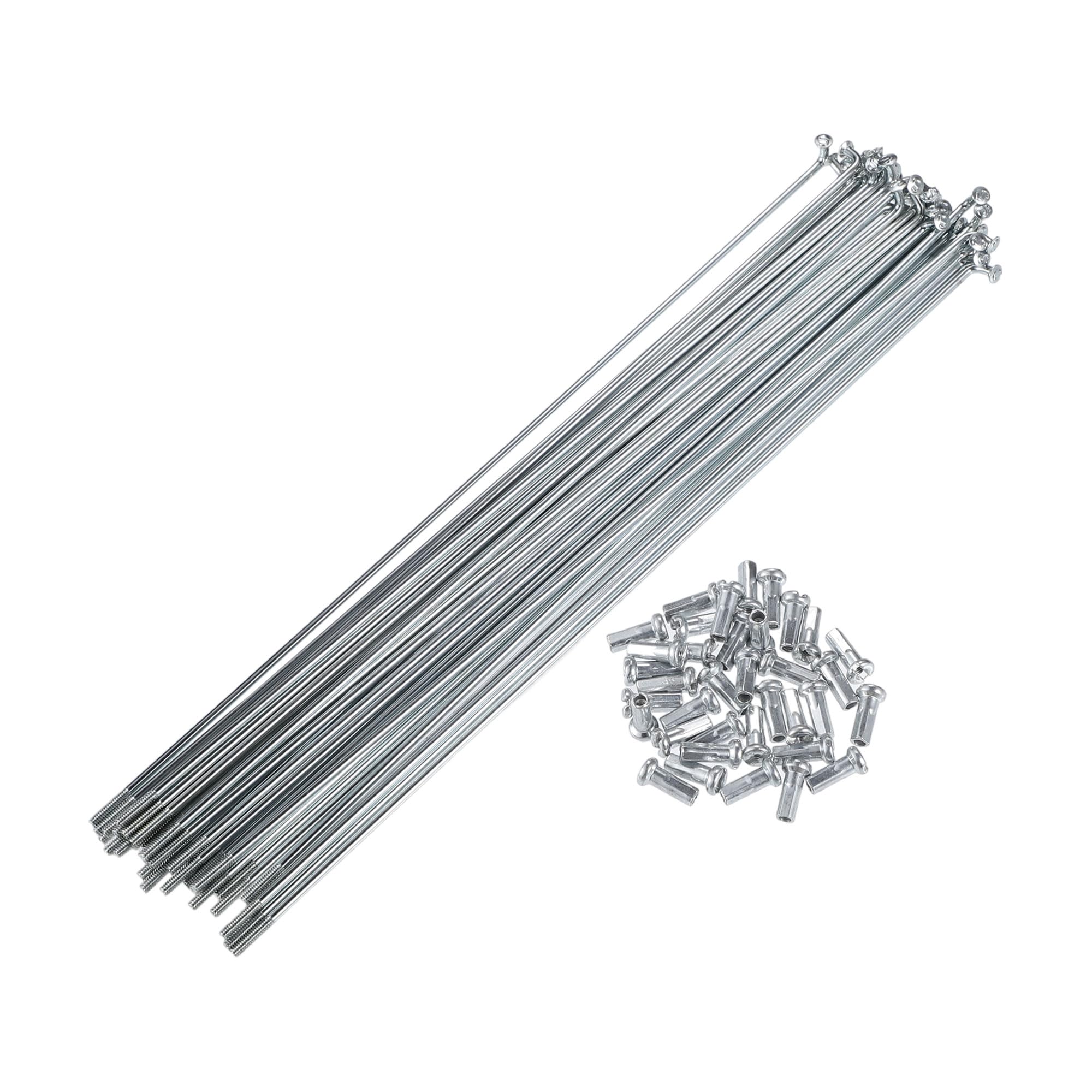 X AUTOHAUX 36pcs 14G J Bend Bike Steel Spokes 7.99" Cycle Spokes with Nipples