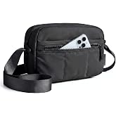BAGSMART 2 in 1 Small Puffy Camera Sling Bag, Black | Mirrorless Crossbody Photography Camera Case for Photographers, Camera Shoulder Bag
