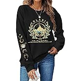 BINLANHANAT Women Acotar Velaris Sweatshirt City Of Starlight Lightweight Pullover Top Bookish Long Sleeve Clothes