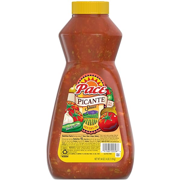 PACE MEDIUM PICANTE SAUCE, 64 OZ BOTTLE