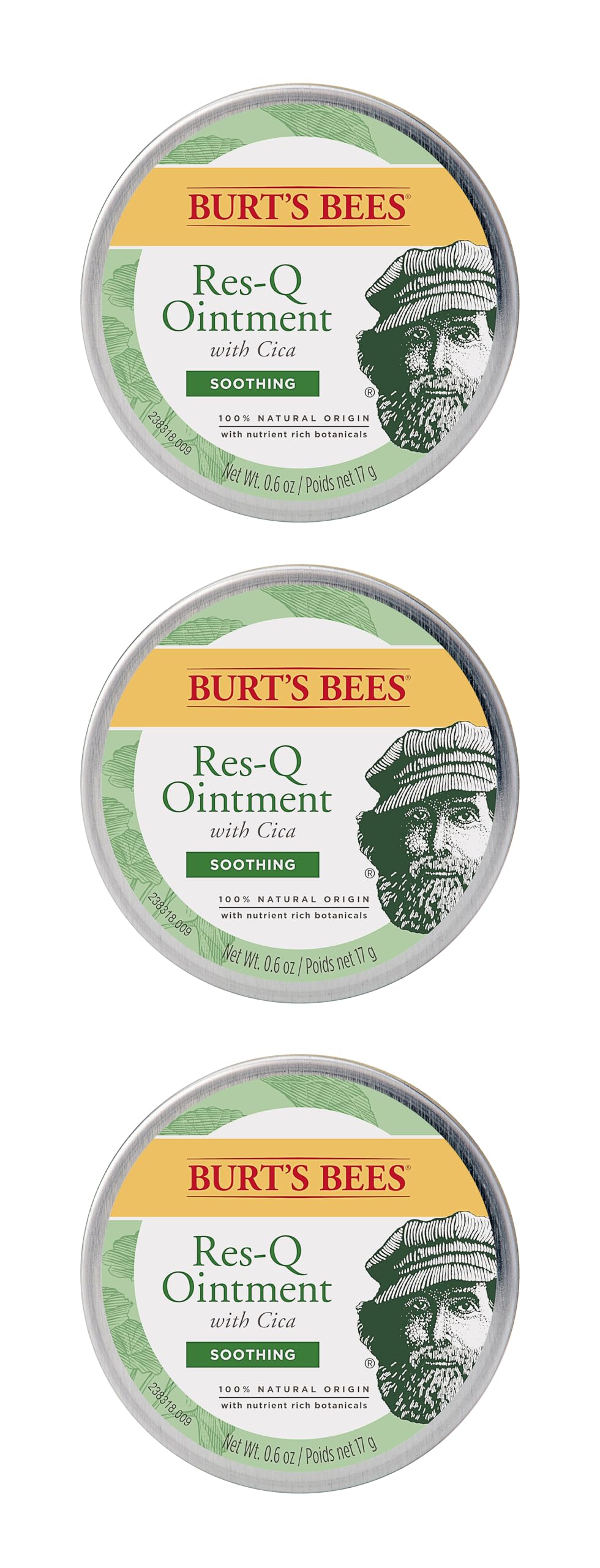 Burt's Bees 100% Natural Res-Q Ointment, 0.6 Ounces (Pack of 3)