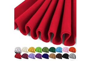 IONTACH Red Felt Fabric 36" x 36" (1 Square Yard), Soft 1.6mm Thick Felt Sheets for Craft Sewing Patchwork DIY Art Projects Decorations