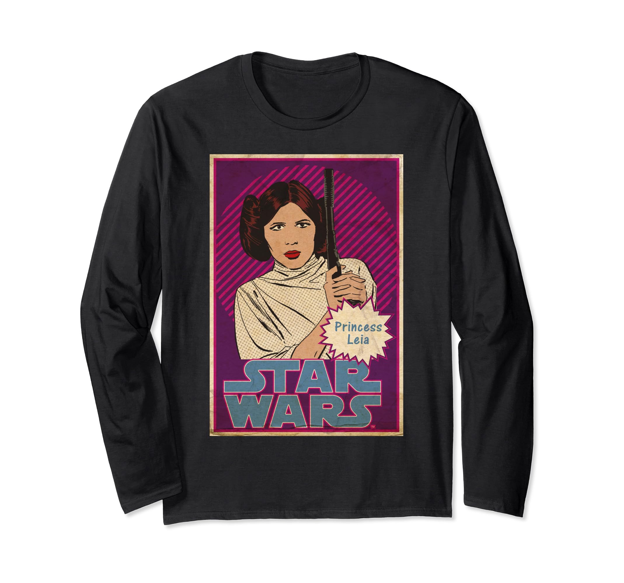 Star Wars Princess Leia Vintage Trading Card Long Sleeve T-Shirt