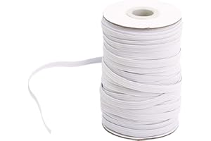 EVYIENEN Flat Elastic Band for Sewing, 1/8" 100 Yards High Elasticity Elastic Cord White Elastic Rope Knit Elastic Spool for DIY Sewing Arts and Crafts