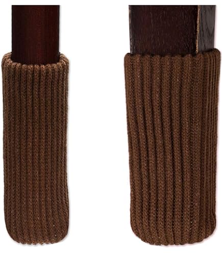 APOMOONS Calcetines Silla 24 Pcs, Elástico Protector Patas Sillas, Protectores De Silla De Punto Pies, Antideslizante
