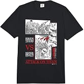 Attack on Titan Eren Yeager vs Reiner Braun Manga Fight Logo Comfort Colors Adult Heavyweight T-Shirt