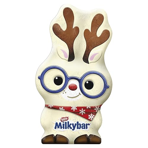 Milkybar Reindeer | 88g of Creamy White Chocolate in a Festive Reindeer Shape | Seasonal Treat for Gifting, Sharing & Holiday Indulgence
