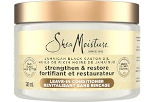 SheaMoisture Jamaican Black Castor Oil Strengthen & Restore for damaged or chemically processed hair Leave-In Conditioner cru