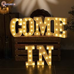 HXWEIYE LED Marquee Letters Lights Sign C, 26