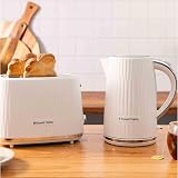 Russell Hobbs Eden 2 Slice Toaster 6 Browning 800W High Lift White view 8
