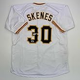 Facsimile Autographed Paul Skenes Pittsburgh White Reprint Laser Auto Baseball Jersey Size Men's XL