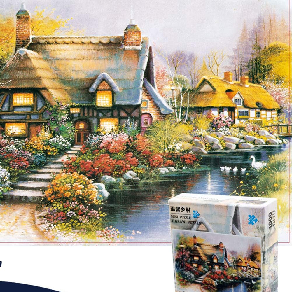 1000 Pieces Jigsaw Puzzles for Adults House Micro-Sized Puzzles Painting Jigsaw Puzzles