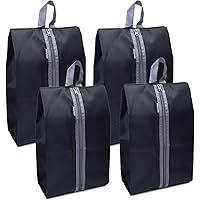 Alezywels Shoe Storage Organizer Bags Set, Waterproof Nylon Fabric with Sturdy Zipper for Traveling (4 Pack)