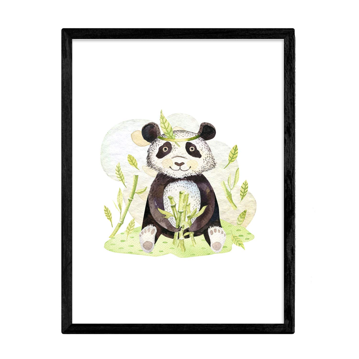 Nacnic poster with animal illustration. Print with children's images of animals. Birthday Bear. A4 size with frame
