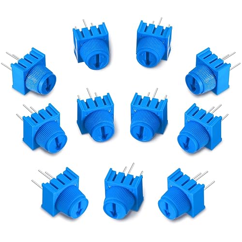 Flutesan 12 Pieces 10K Ohm Trim Potentiometer Kit with Knob Variable ...