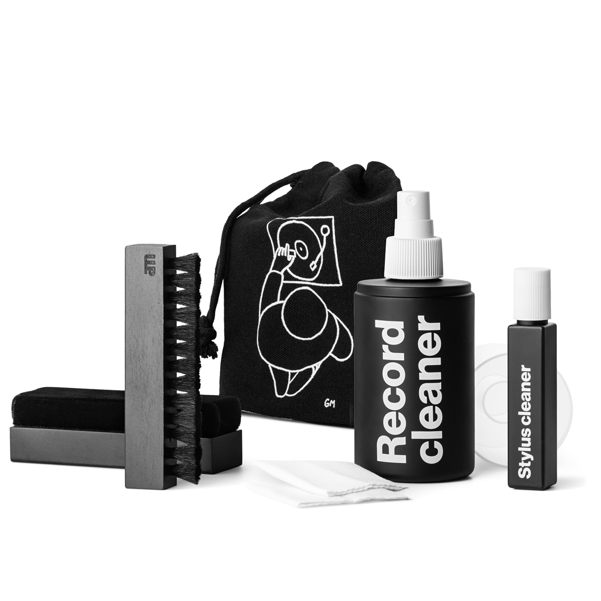 am Premium 4-in-1 Vinyl Record Cleaning Kit – Includes Record Cleaner Liquid, Anti-Static Vinyl Brush, Stylus Cleaner & Microfibre Cloth – Essential Accessories for Record Player & Vinyl Care