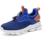 HSQ Boys Girls Tennis Shoes Kids Breathable Sneakers Ultra-Light Athletic Running Shoes for Toddler/Little Kid/Big Kid