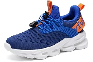 HSQ Boys Girls Tennis Shoes Kids Breathable Sneakers Ultra-Light Athletic Running Shoes for Toddler/Little Kid/Big Kid