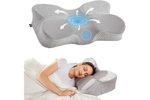 COOLOO8 Cervical Neck Pillow for Pain Relief, Cooling Contour Memory Foam Pillow, Orthopedic Ergonomic Support Sleeper Pillow for Side/Back/Stomach, Breathable Washable Pillowcase