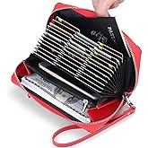 JEEBURYEE Women's RFID Blocking Leather Wallet Credit Card Holder Zipper Clutch Purse