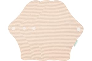 Reusable Panty Liners Thin Teens Organic Cloth Pads for Women 3 PCS 7 inch LUCKYPADS Washable Pads Menstrual Small