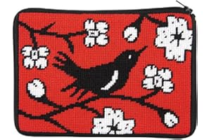 HOGDSEIRRS Stitch & Zip Needlepoint Purse/Cosmetic Case Kit - SZ595 Blackbird
