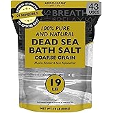 Aromasong Dead Sea Bath Salt - 100% Pure & Natural Dead Sea Salts for Soaking Coarse Grain 19 LB - Bulk Resealable Pack (Packaging May Vary) Used for Body wash Scrub - Soak for Women & Men.
