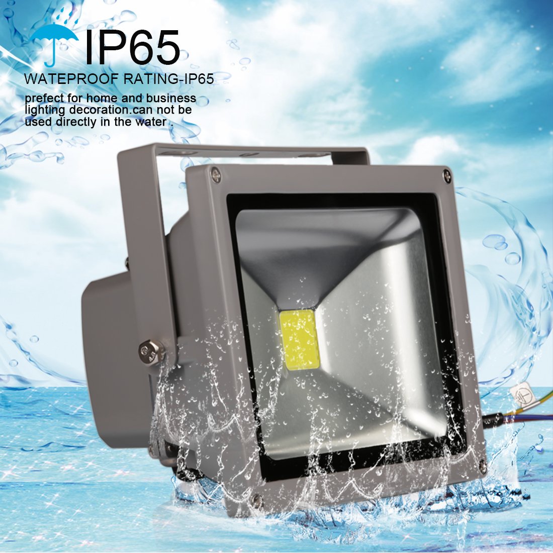 LEDMO 20w flood lights LED Waterproof IP65 Floodlight, Daylight White