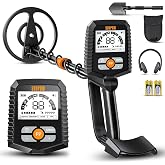 SUNPOW Metal Detector for Adults &amp; Kids &ndash; Easy to Use &amp; Assemble, Lightweight &amp; Fun for Family Activities &ndash; Waterproof 8" Coil, 4 Modes, Bigger LCD &ndash; Great Value Metal Detector Kit, MD13