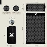 Xn8 Sports Acupressure Mat & Pillow Black Spiked Back Pain Relief Wellness Set view 7