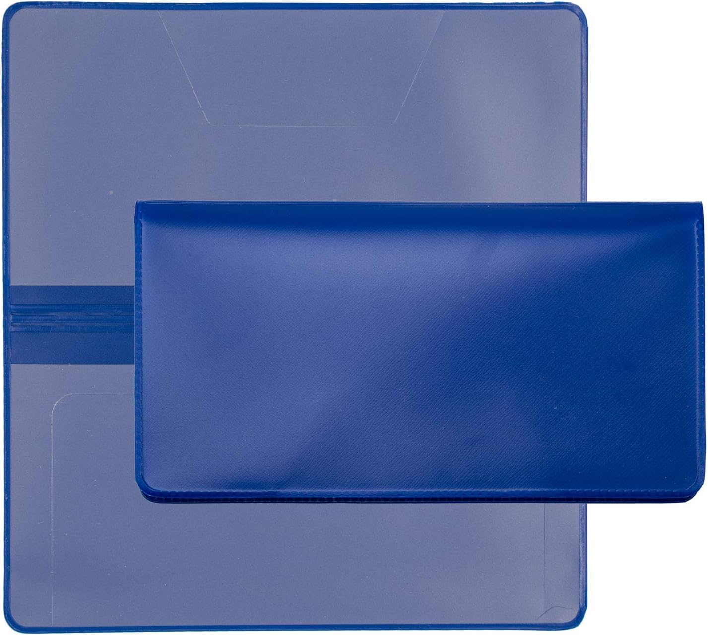 Royal Blue Vinyl Checkbook Cover, Top Tear Personal Vinyl Checkbook Cover