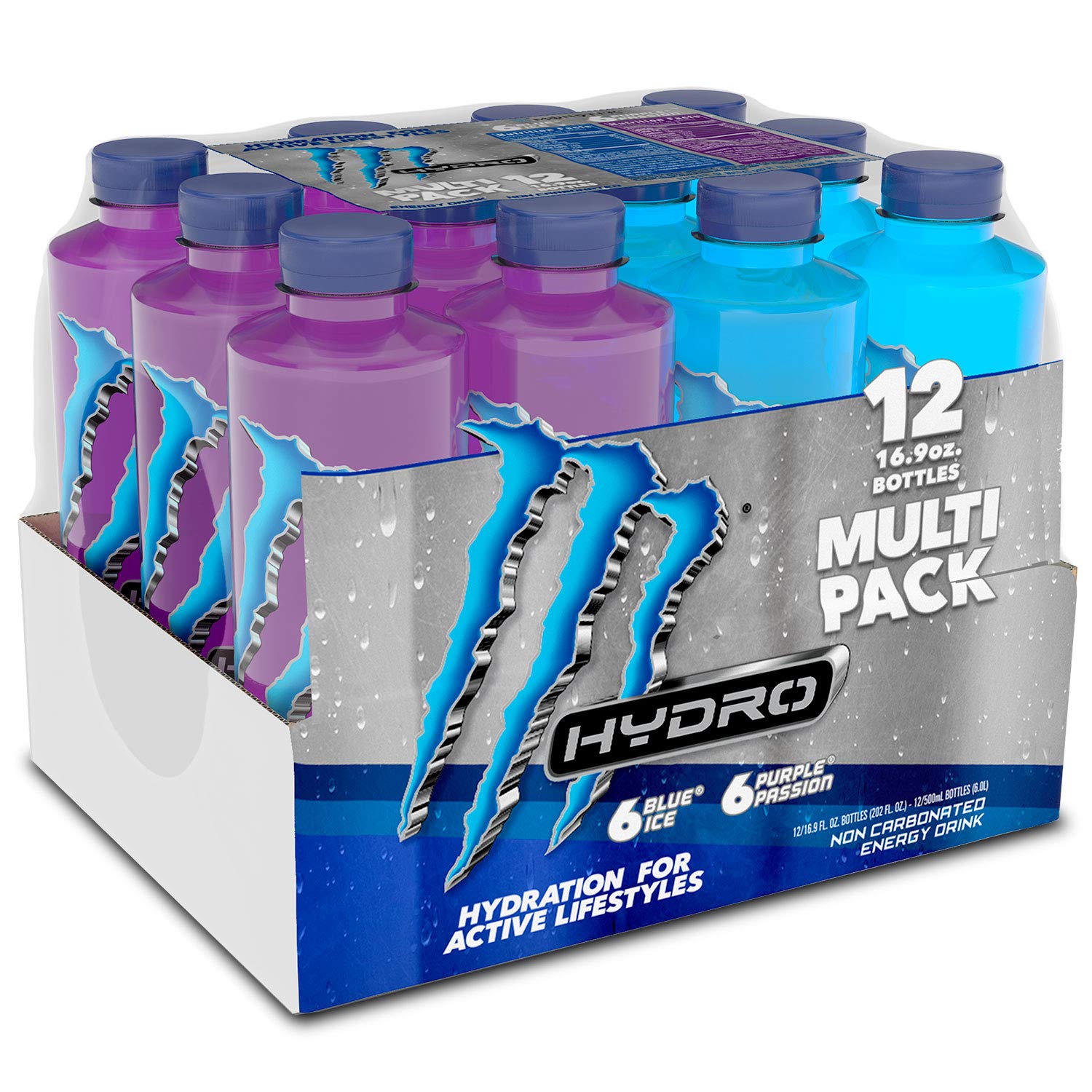 Monster Hydro Variety Pack, Energy & Hydration Drink,16.9 Ounce (Pack of 12)