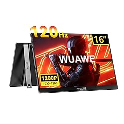 WUAWE 16" Portable Monitor, 1200P 120Hz 100% sRGB