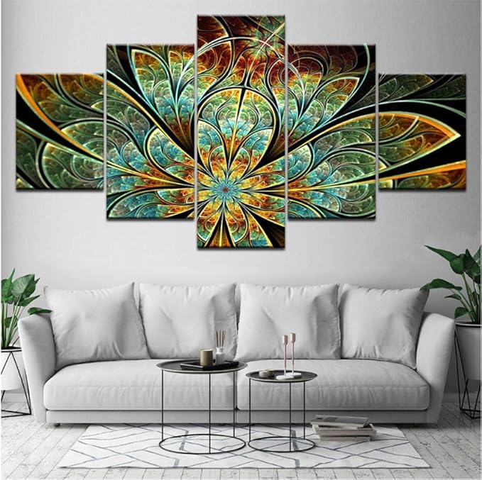 DLRBLHZ Paisaje HD Impreso Patrón de Flores Pintura Decoración para el