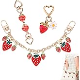 Purse Extender Chain Fashion Strawberry Keychain Accessories Purse Chains for Handbags for Women Christmas Stocking Stuffers