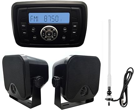 Marine Radio Paquete Bluetooth Usb Reproductor De Mp3