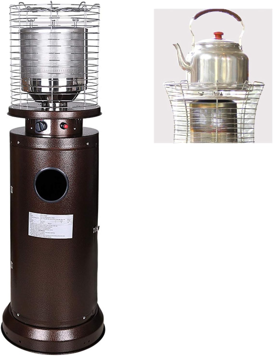 XYQCPJ Heizofen FüR Drinnen Und DraußEn, Tragbar Terrassenheizung Temperatur Stellbar Gasheizofen Kann Wasser Kochen Stehen HeizköRper Camping Angeln Zelt Auto Heizung Herd