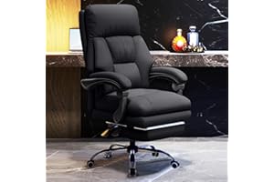 HDHNBA Office Chair with Leg Rest Executive Desk Chairs with Wheels High Back Computer Gaming Chairs Adjustable Reclining Ergonomic Work Chair for Home Office
