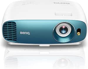 Benq Tk800 True 4k Uhd Hdr Home Entertainment Projector Dlp 3000 Lumens Hmdi Football Mode White Blue Electronics Amazon Com 