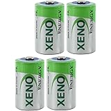 OmniCel ER14250 3.6V 1/2AA Lithium Standard Battery Button Top, 4 pack