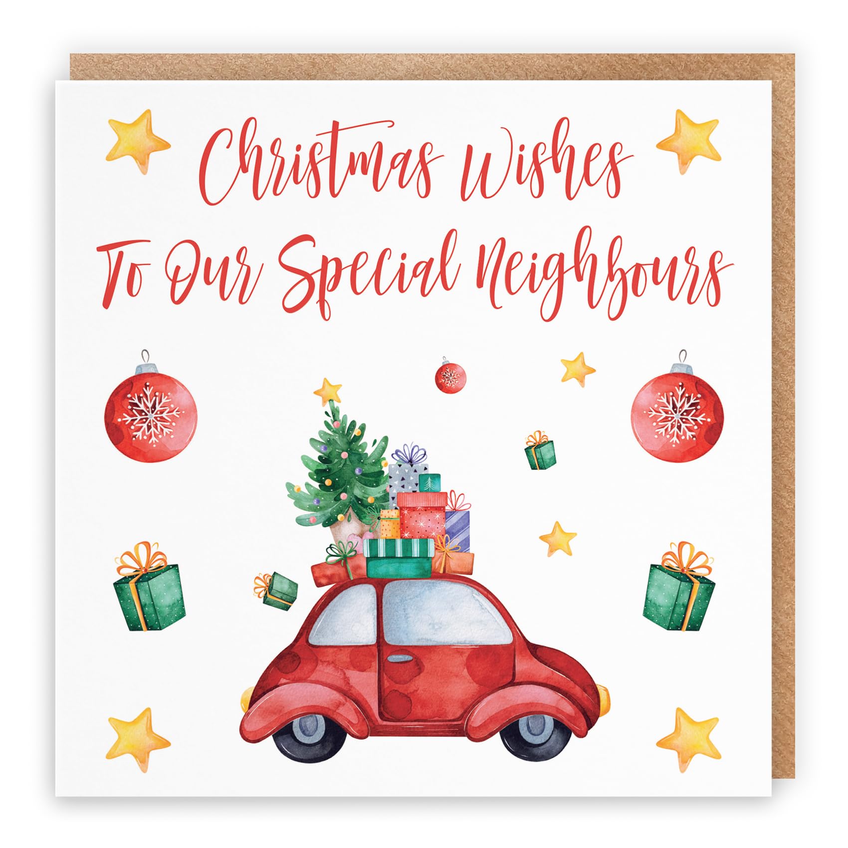 Hunts England - Neighbours Christmas Card - Christmas Wishes To Our Special Neighbours - Christmas Holiday Collection
