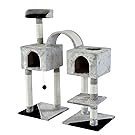 PawHut 45-inch Scratching Cat Tree Scratcher Condo Pet House Post Furniture Gray