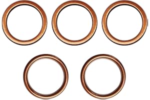 CQSPMOTO 5Pcs Pit Dirt Bike Exhaust Crush Gasket for Honda CG125 150cc 200cc Motorcycle Exhaust Muffler Pipe Gaskets for Pit Dirt Motorbike ATV Quad 4 Wheeler (30mm ID 40mm OD)