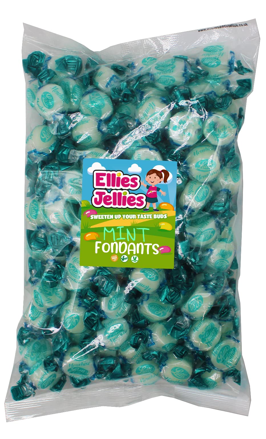 Ellies Jellies® Mint Fondants 1kg Bag