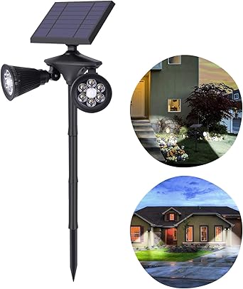 Ousfot Solarlampen Fur Aussen Solarleuchte Garten Mit Bewegungsmelder 4500mah Verstellbare Duale Solarstrahler Wasserdicht Amazon De Beleuchtung
