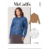 McCall's M8607Y5 Easy-to-Make Misses' Unlined Blouson Jackets Sewing Pattern Packet, Design Code M8607, Sizes 18-20-22-24-26