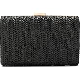 Freie Liebe Straw Clutch Purses for Women Summer Evening Bag Raffia Crossbody Purses Woven Beach Handbags